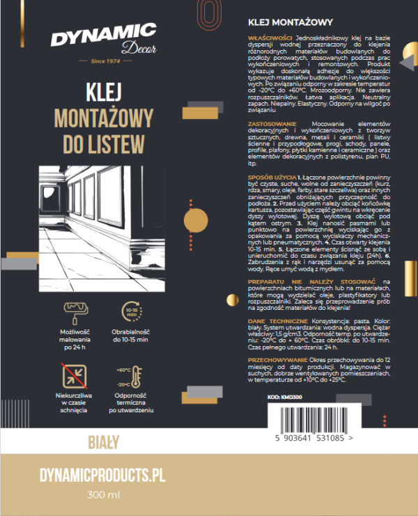 Klej do listew Dynamic Decor - obrazek 2